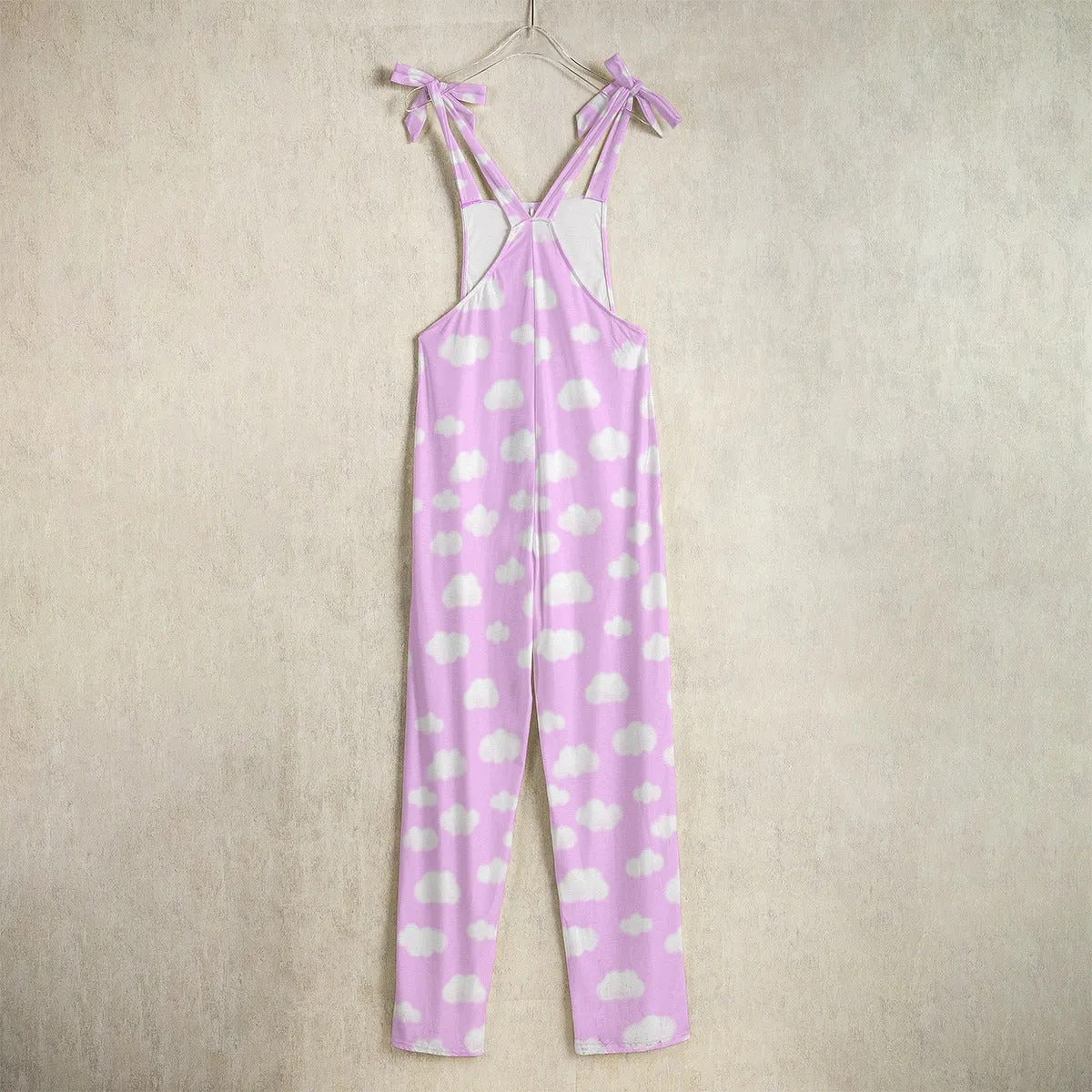 Dreamy Clouds Jumpsuit Overalls (Taffy Pink)