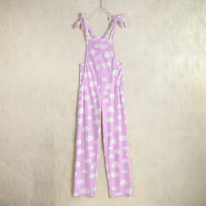 Dreamy Clouds Jumpsuit Overalls (Taffy Pink)