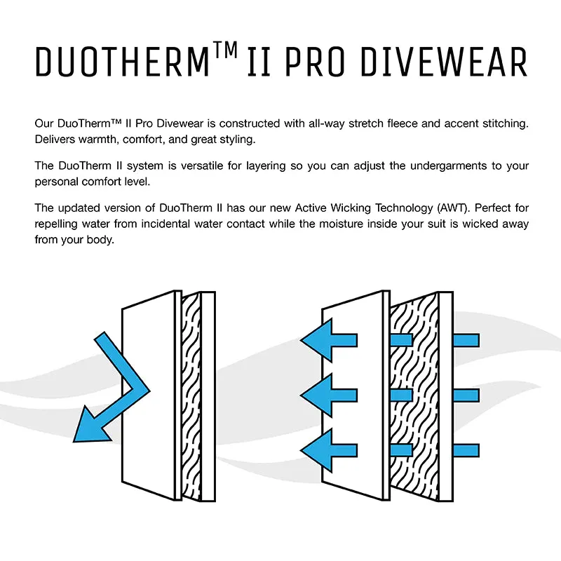 DUI Men's DuoTherm II 300 Jumpsuit Undergarment for Diving