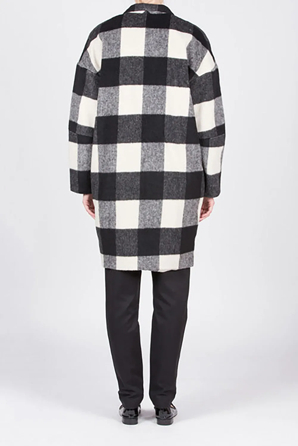 Eden Coat - Black/White Check