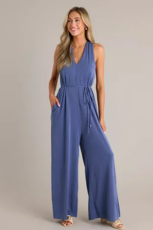 Effortless Ensemble Violet Blue Jumpsuit