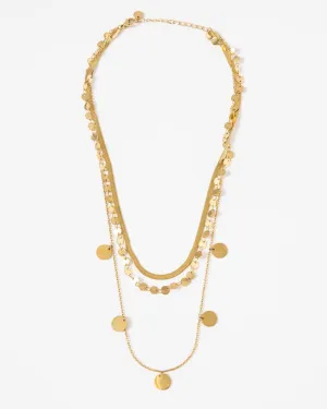 Elena Coin Station Layered Necklace