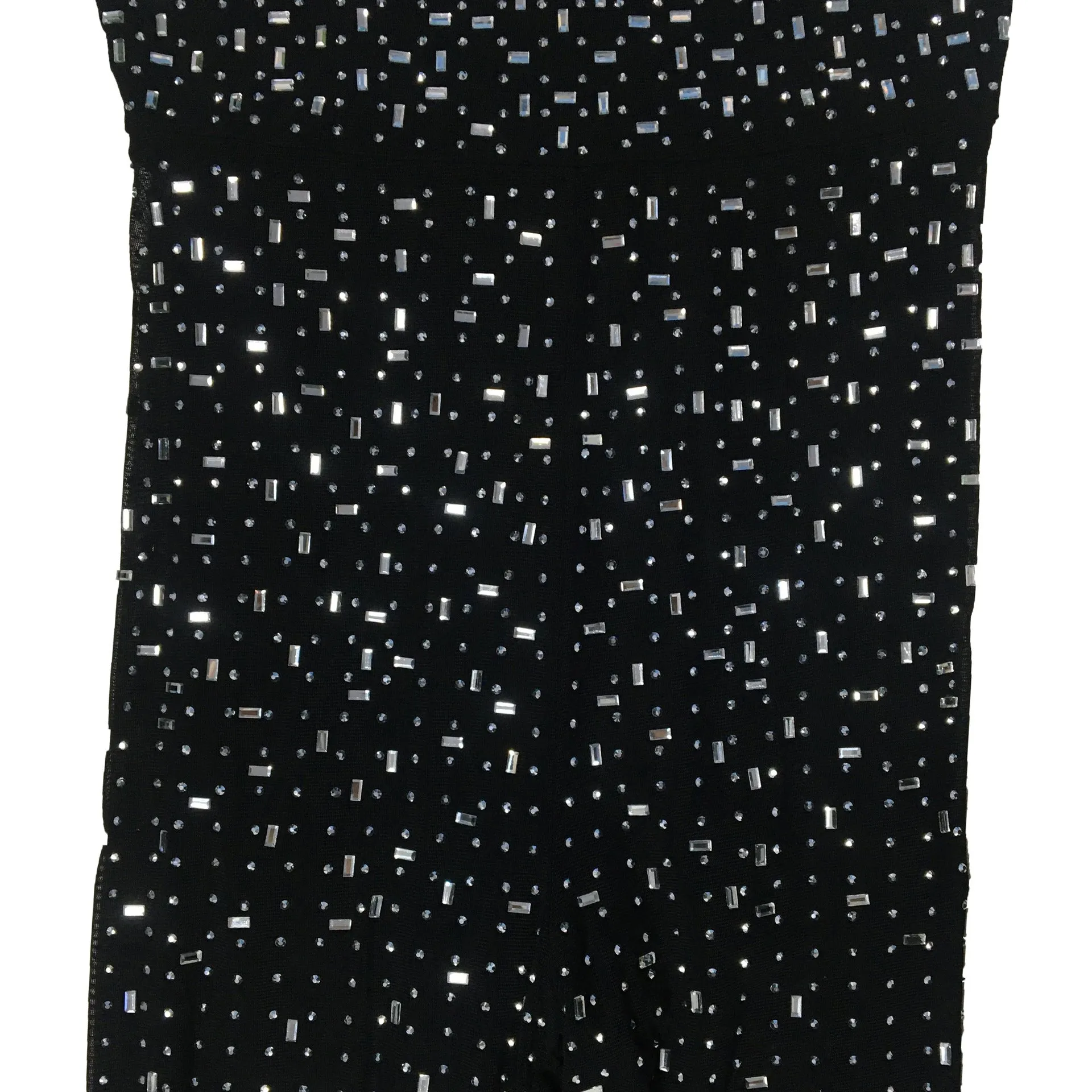 Fashionable Rhinestone Mesh Halter Sleeveless Sparkly Jumpsuit