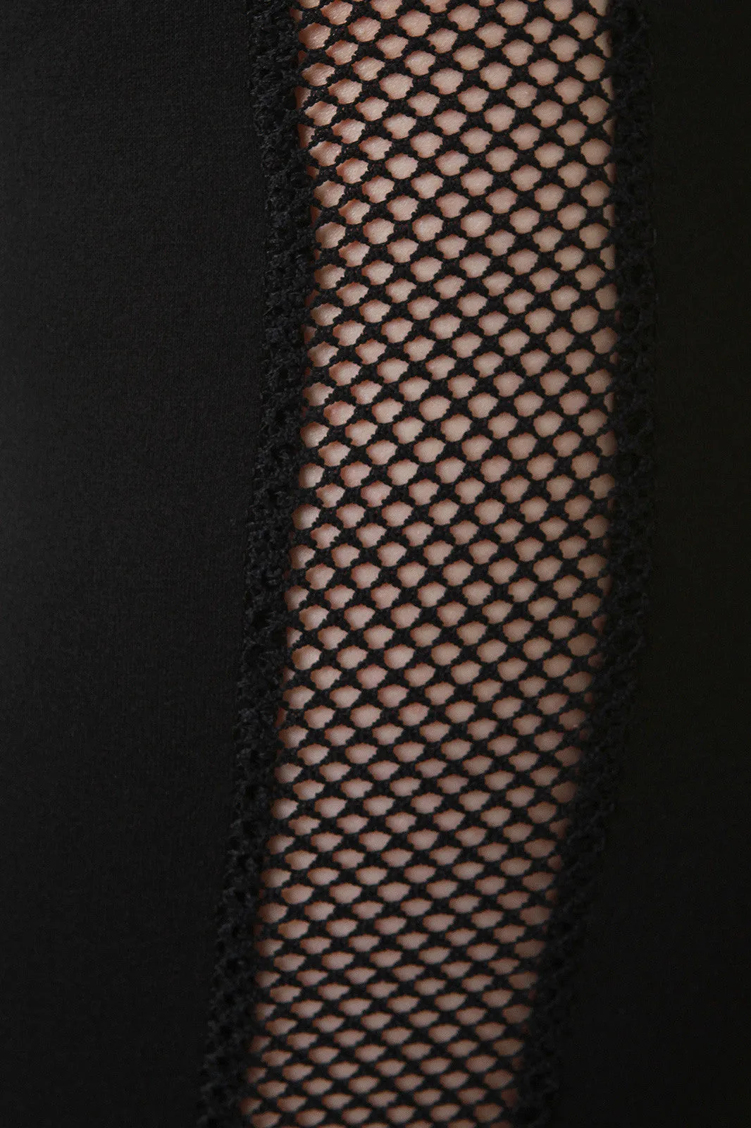 Fishnet Mesh Sides High Waisted Pants