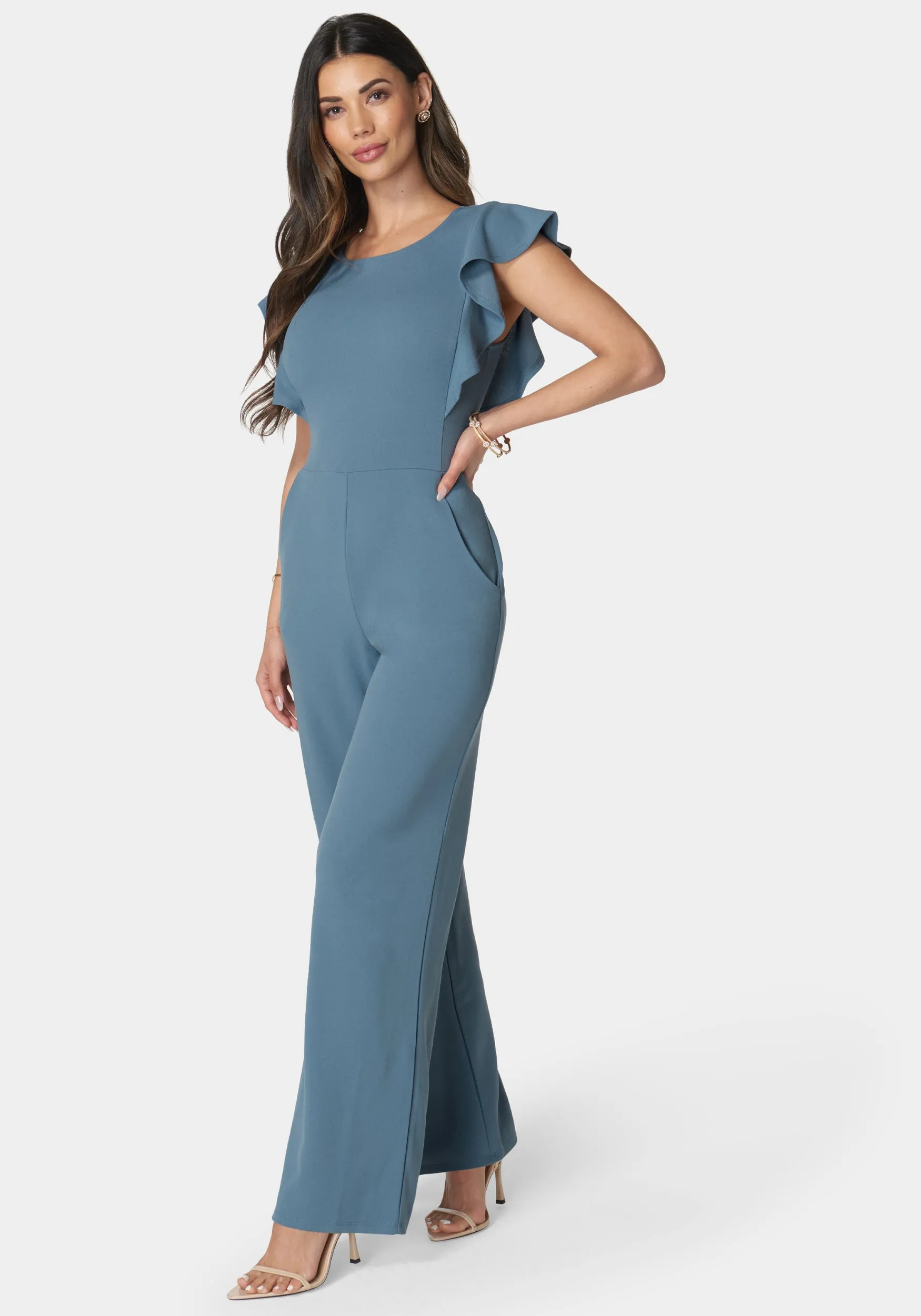 Flutter Sleeve Core Jumpsuit