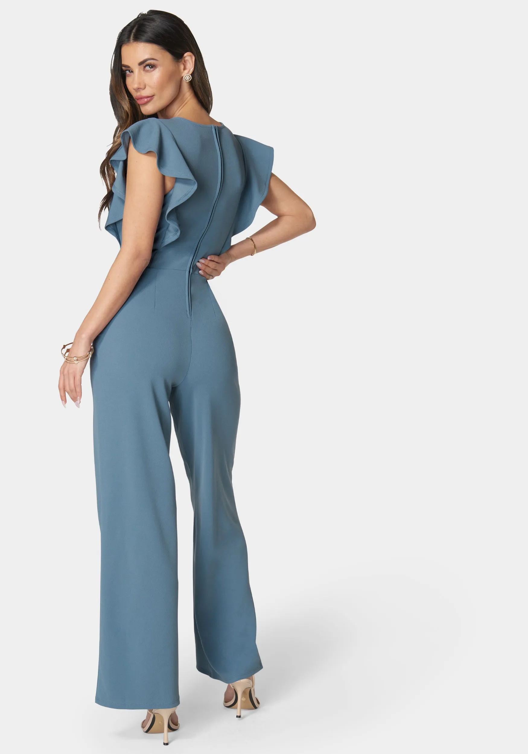 Flutter Sleeve Core Jumpsuit