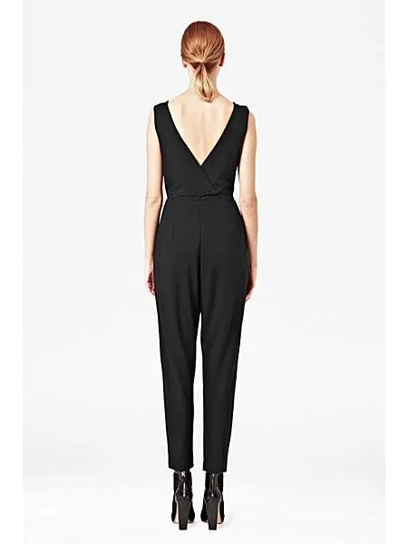 FRENCH CONNECTION MARIE V-NECK JERSEY JUMPSUIT SIZE 8