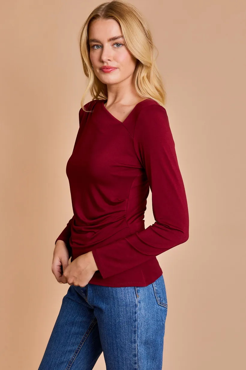 Gilli Cutout Neckline Long Sleeve Top