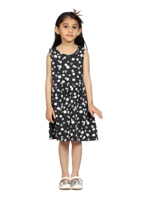 Girls Sleeveless Printed Dress