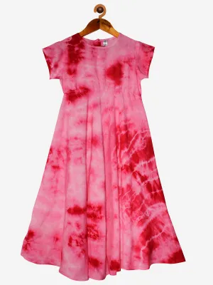 Girls Tie & Dye Ankle Length Dress