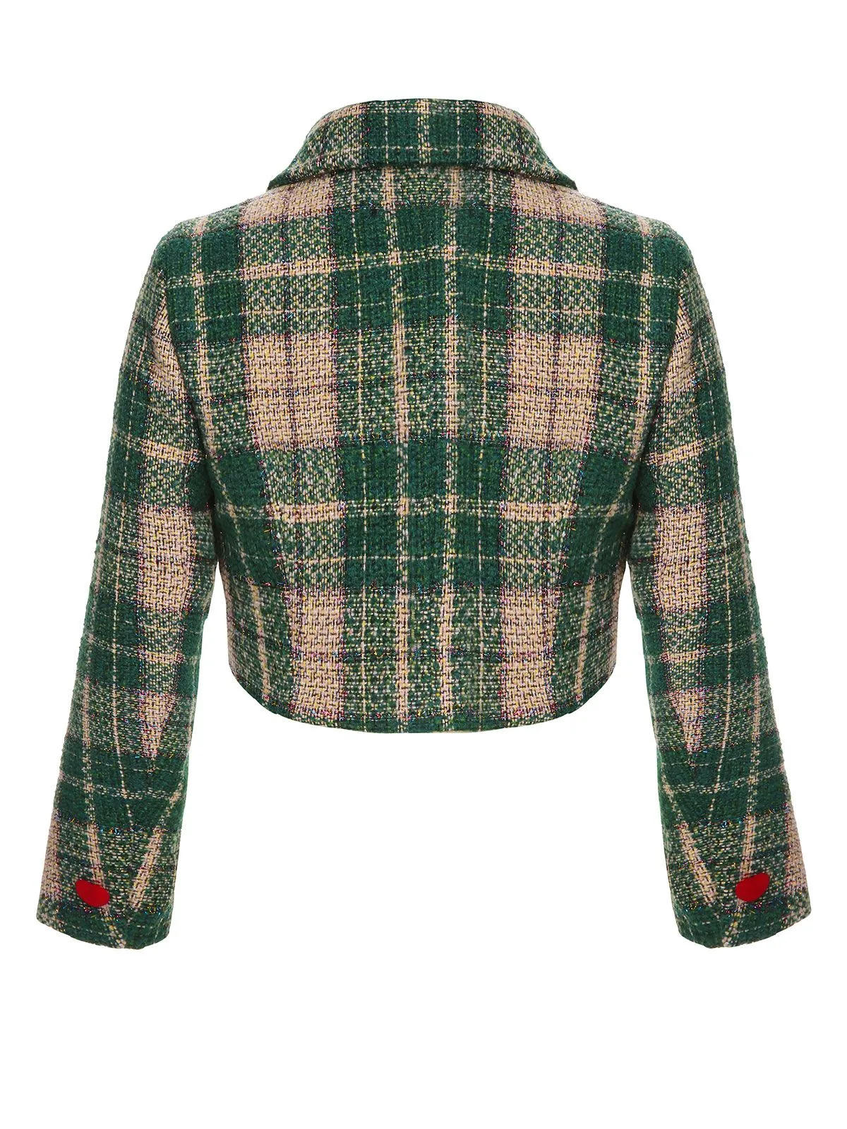 Green 1950s Lapel Scottish Plaid Jacket