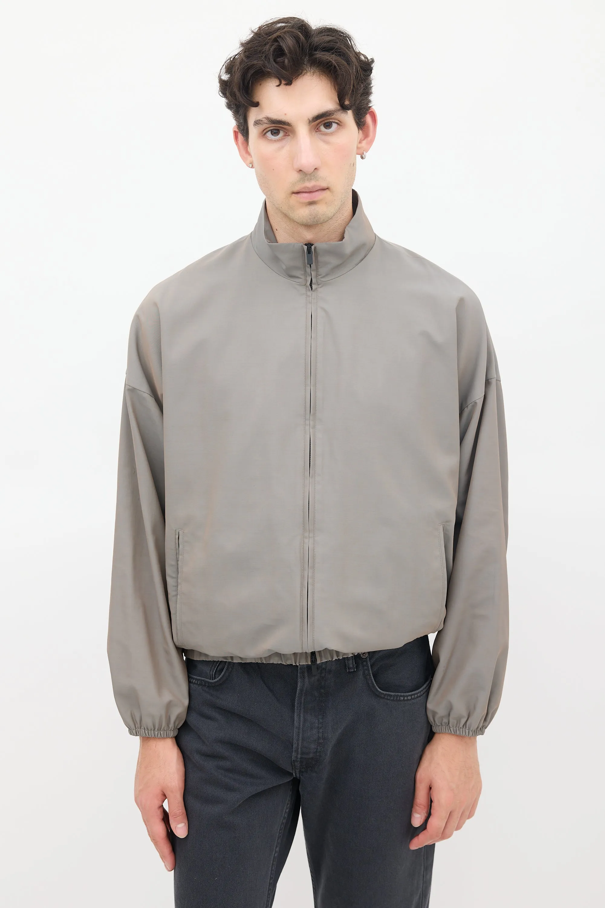 Grey Wool Track Jacket