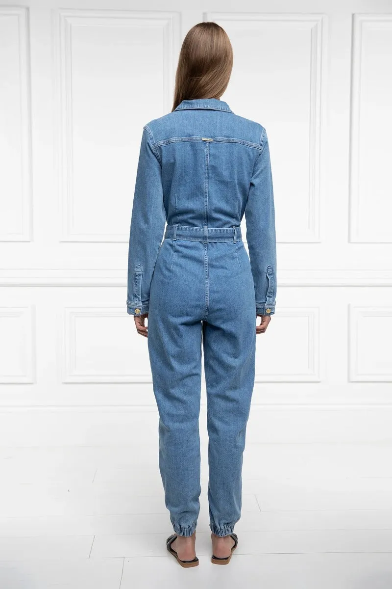 Holland Cooper Denim Jumpsuit in Vintage Indigo