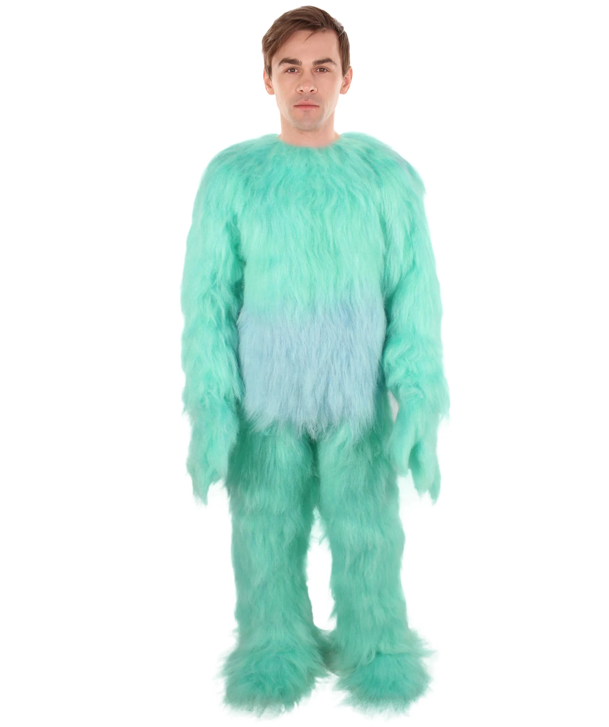 HPO Adult Unisex Animated Movie Jumpsuit Yeti Costume | Perfect for Halloween | Flame-retardant Synthetic Fabric