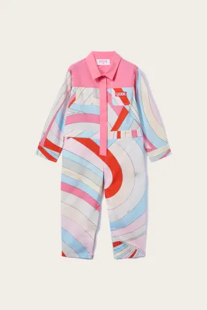 Iride-Print Cotton Jumpsuit