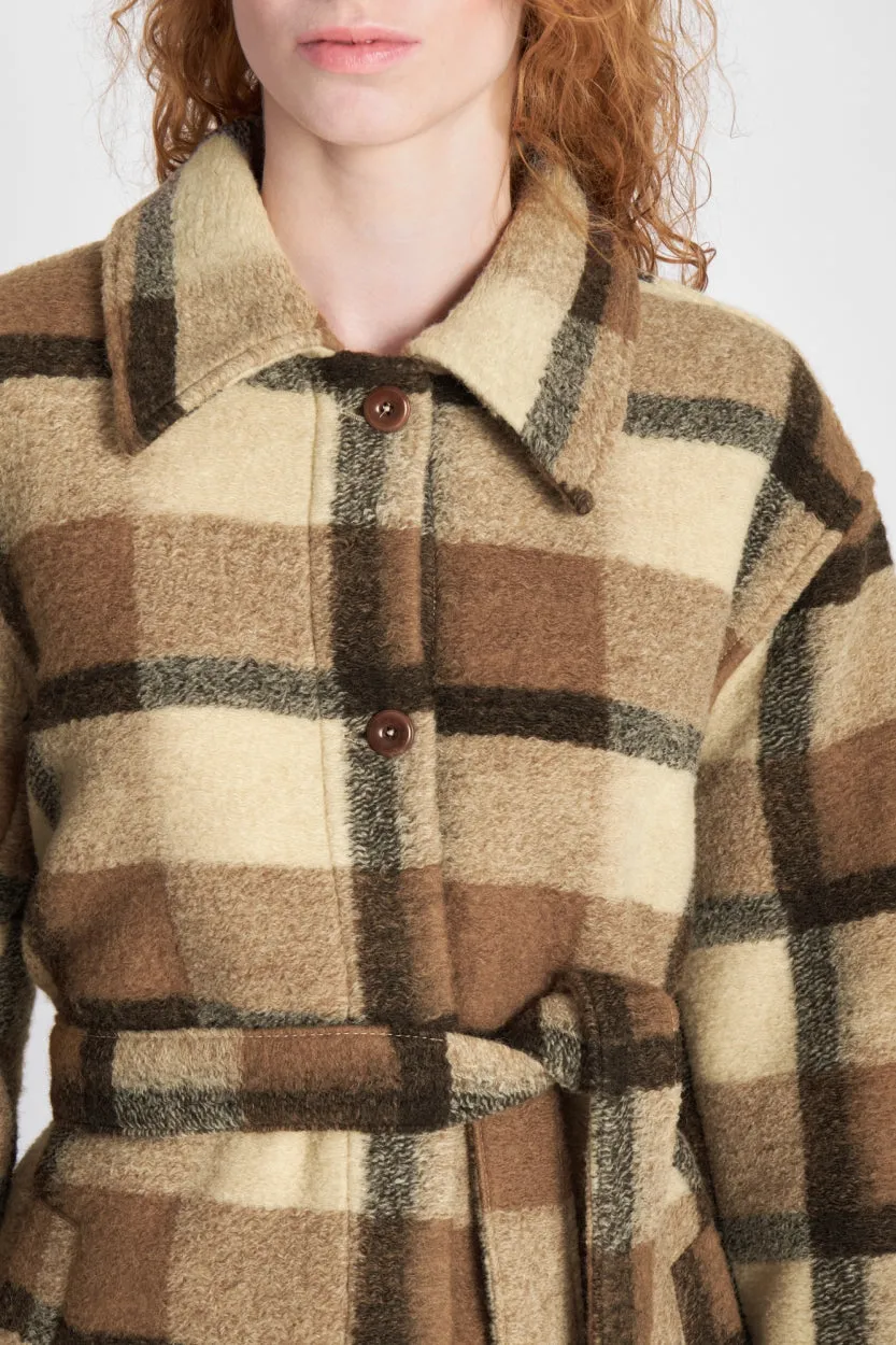 Isolde Coat | Beige Check