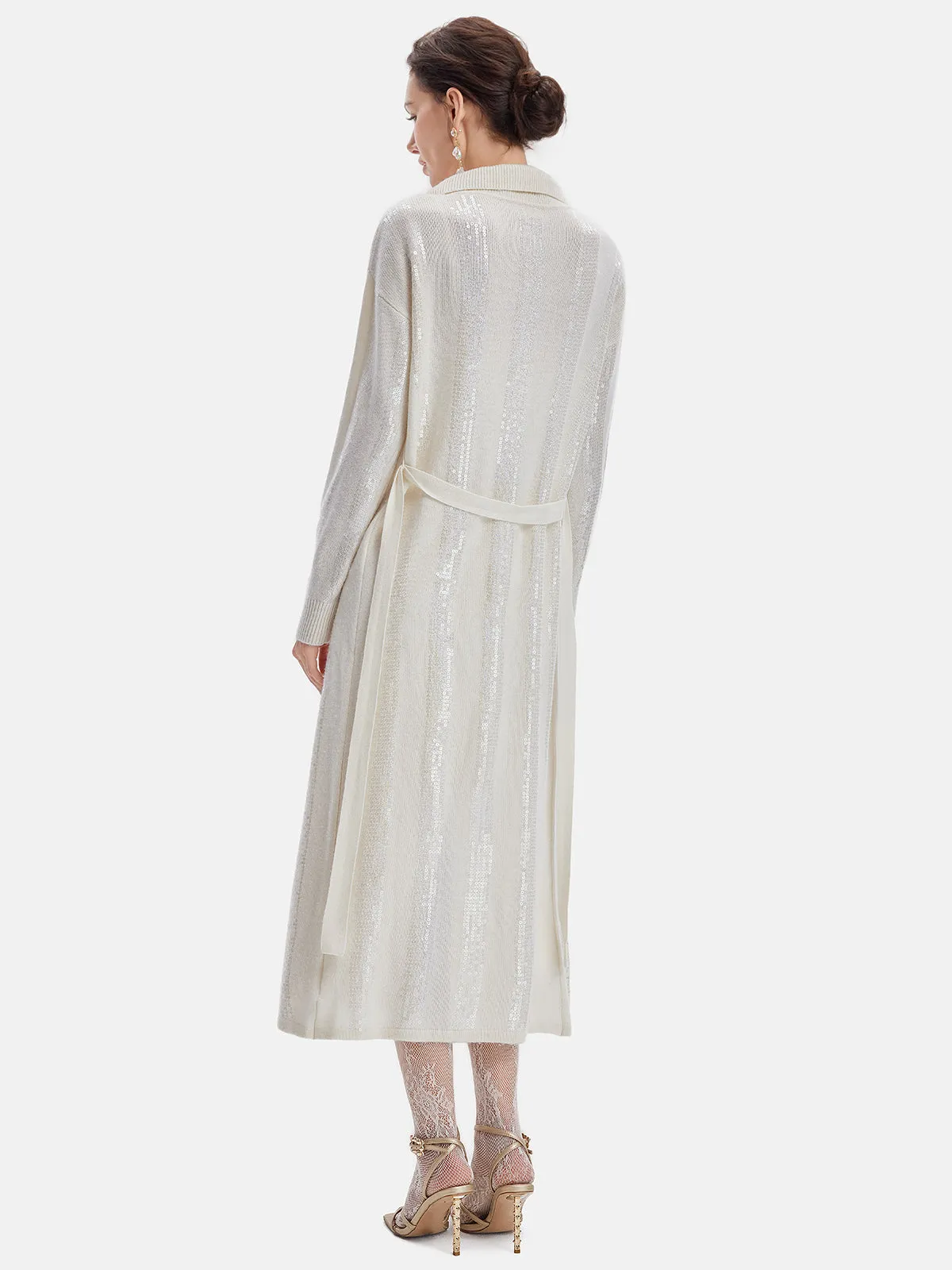 Italian Wool Embroidered Sequin Coat