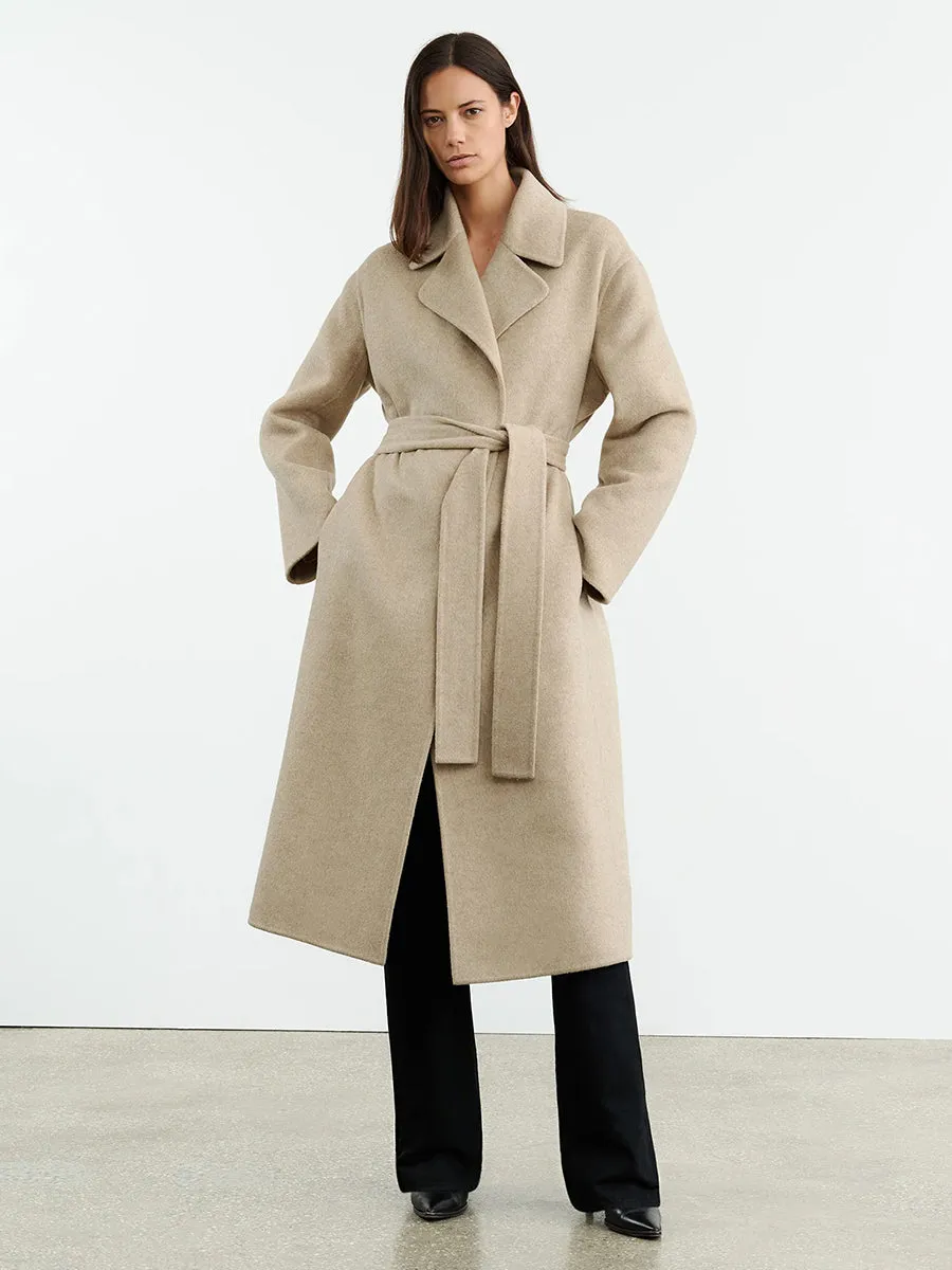 Jarel Wrap Coat in Hazelnut