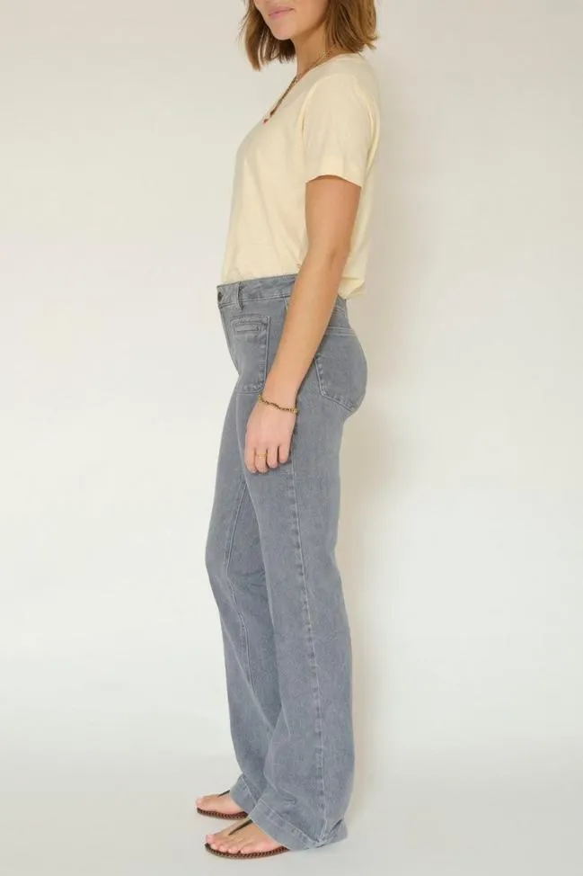 Jean The Diana Vintage Twill - Gris