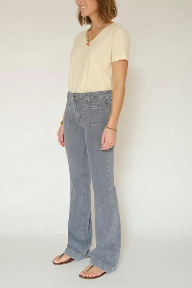 Jean The Diana Vintage Twill - Gris