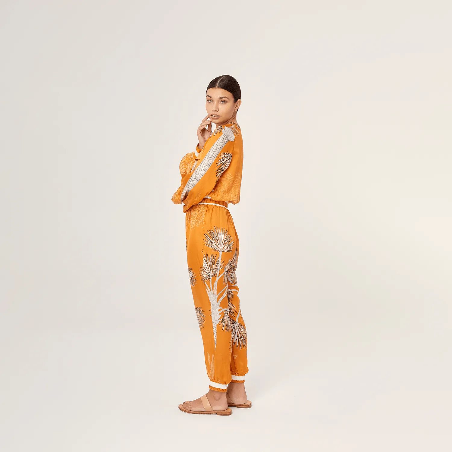 JUMPSUIT SILK VISCOSE VILLA ORANGE 312