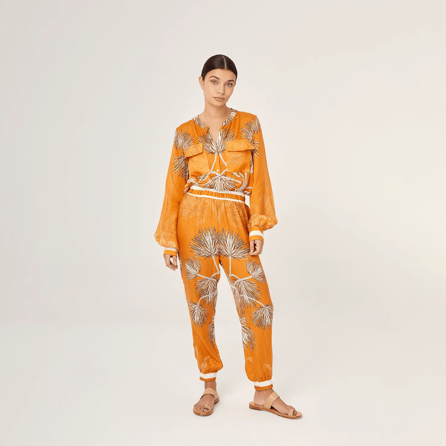 JUMPSUIT SILK VISCOSE VILLA ORANGE 312