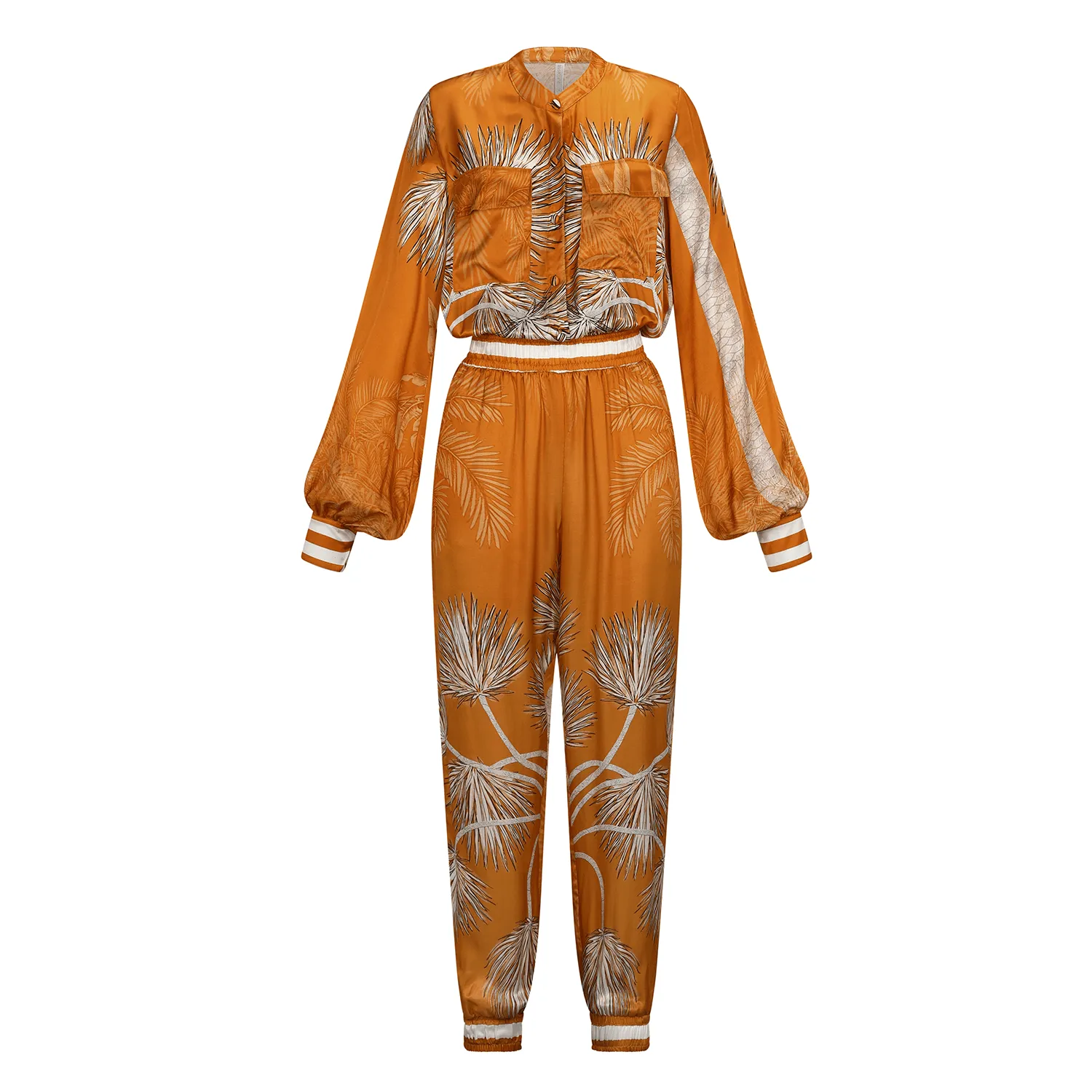 JUMPSUIT SILK VISCOSE VILLA ORANGE 312