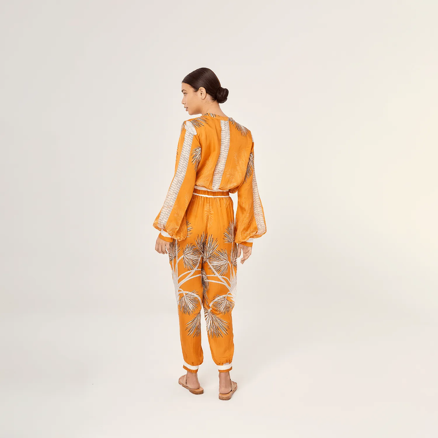 JUMPSUIT SILK VISCOSE VILLA ORANGE 312