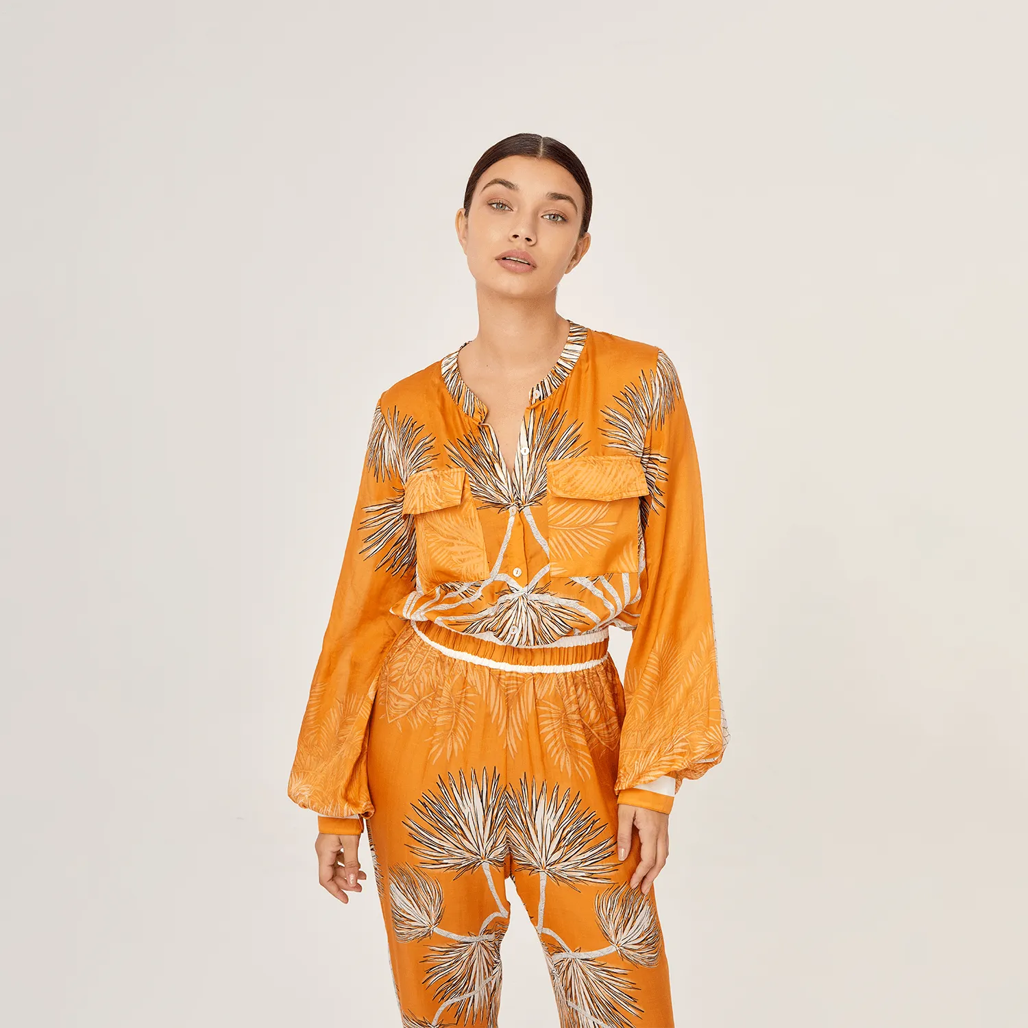 JUMPSUIT SILK VISCOSE VILLA ORANGE 312