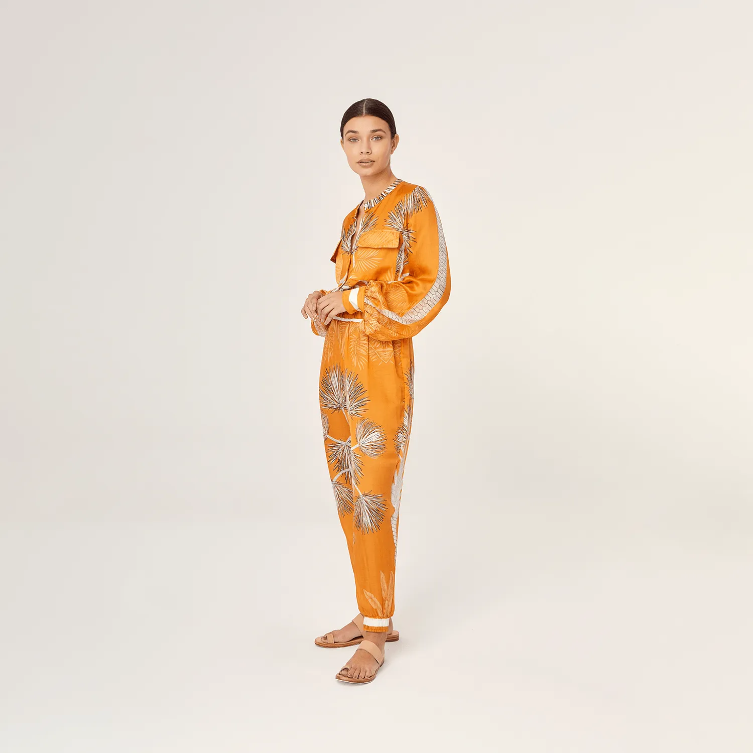 JUMPSUIT SILK VISCOSE VILLA ORANGE 312