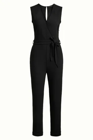 King Louie Dora Jumpsuit Woven Crepe Black