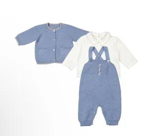 Knit Jumpsuit Set- Blue