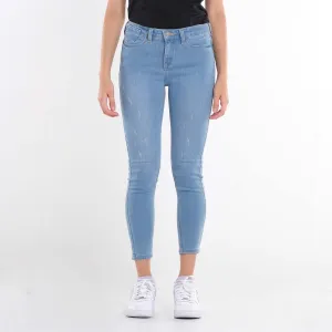 LEE WOMENS SKYLER JEANS IN DISTRESSED DENIM