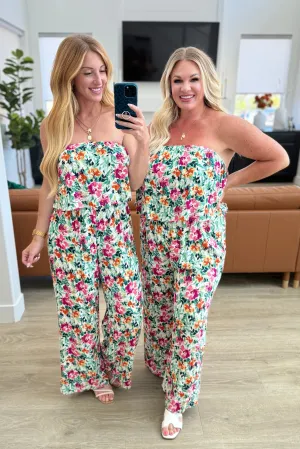 Life of the Party Floral Jumpsuit in Green