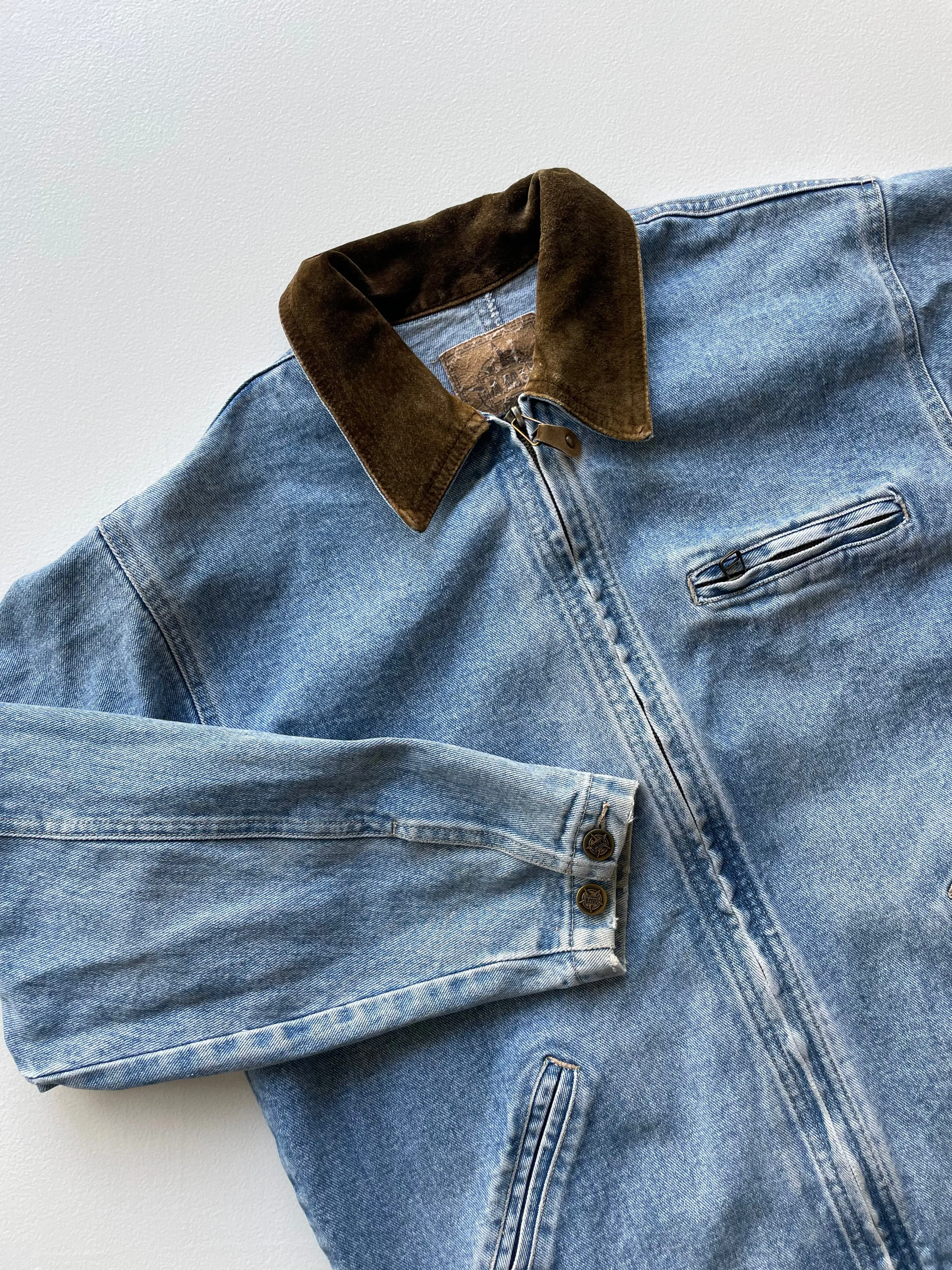 Light Wash Denim Coat | 1980s