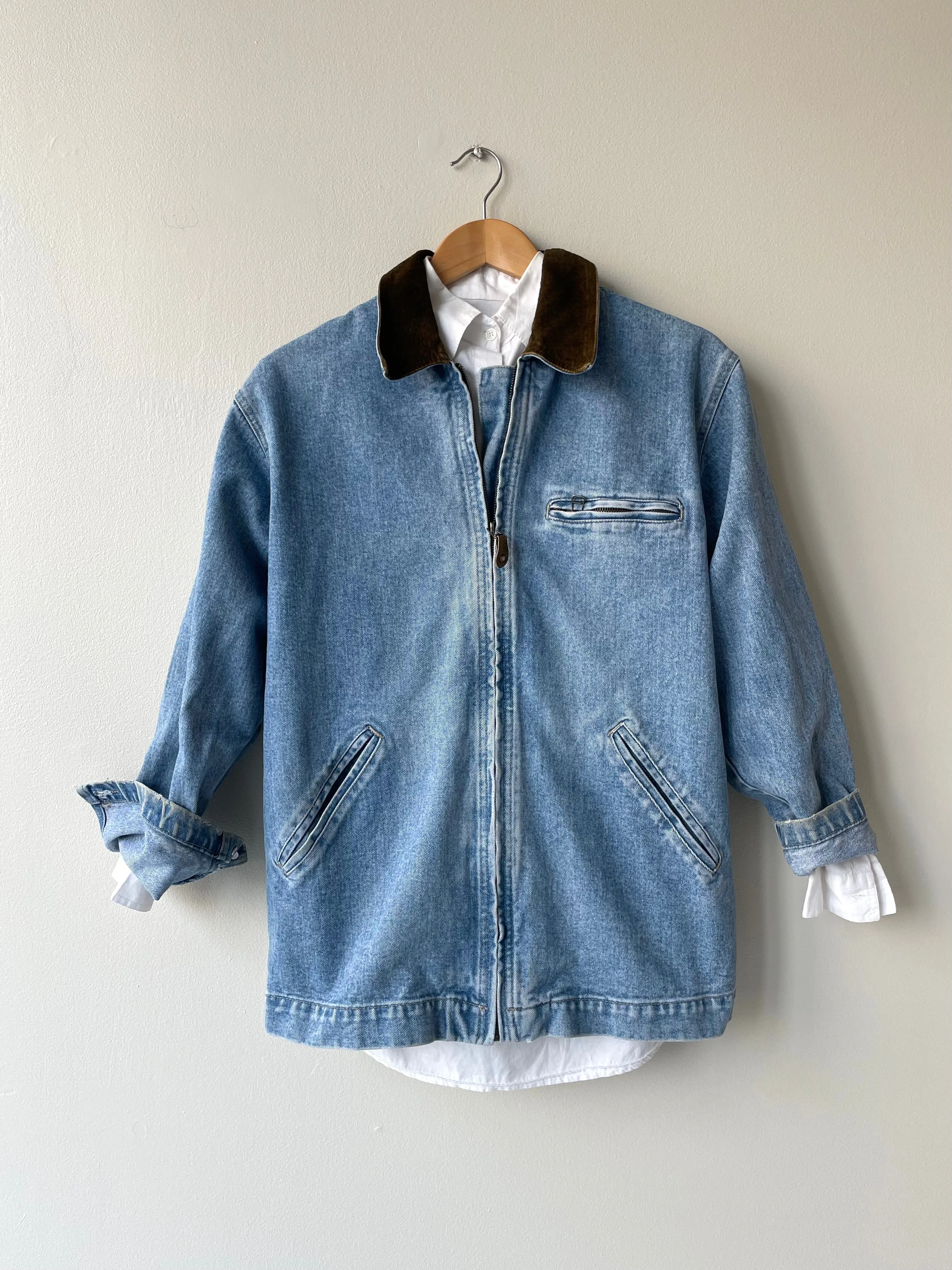 Light Wash Denim Coat | 1980s