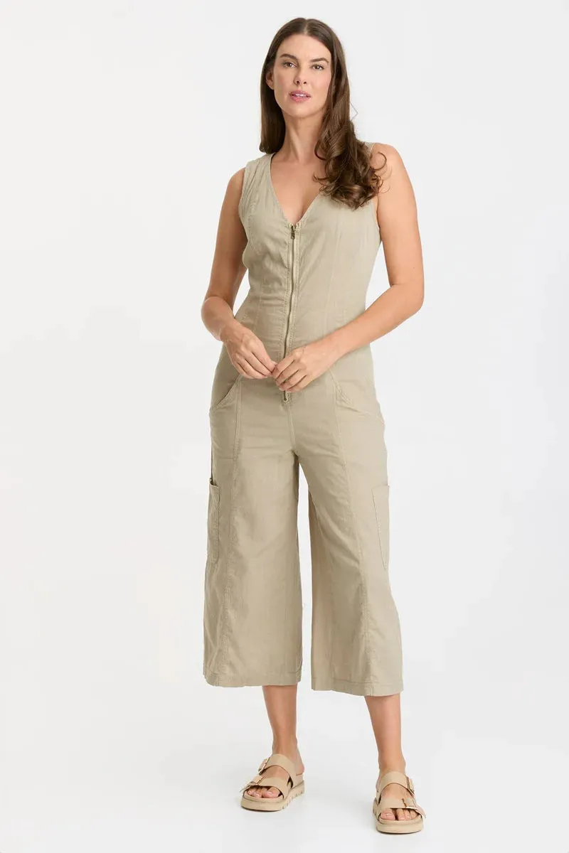 Linen Norris Jumpsuit - Pastel Rosemary