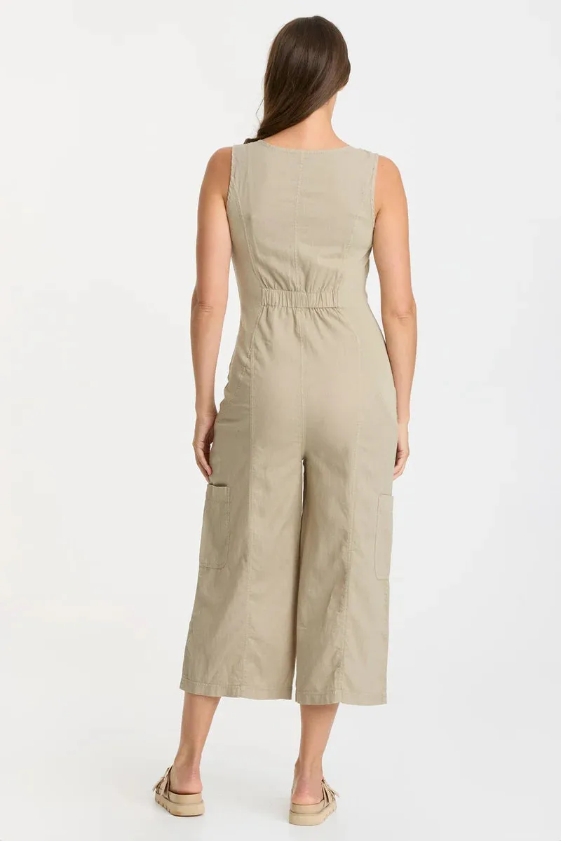 Linen Norris Jumpsuit - Pastel Rosemary