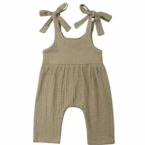 Liv Gauze Jumpsuit ~ Sage 6-12m