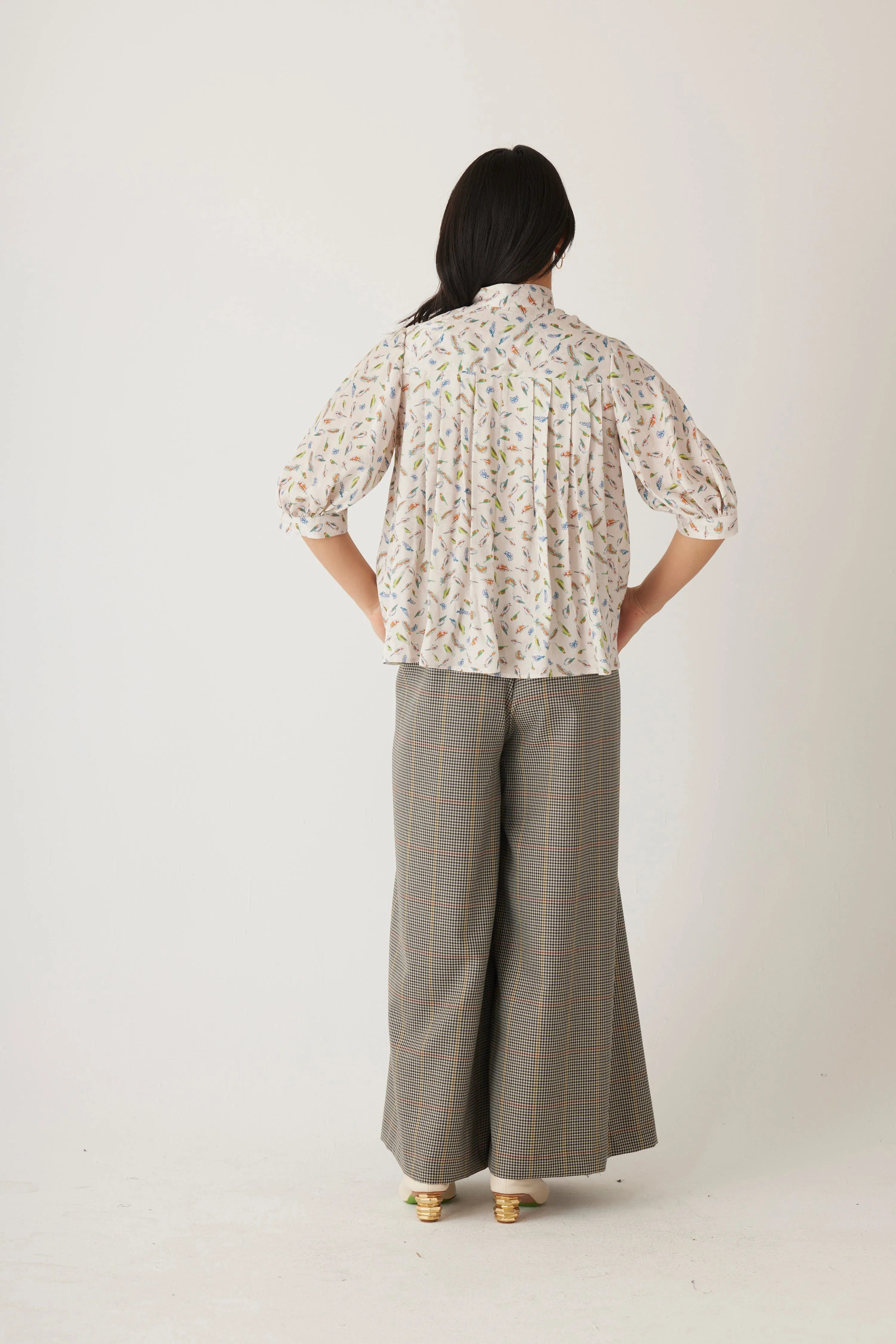 Livia Blouse in Bird Print