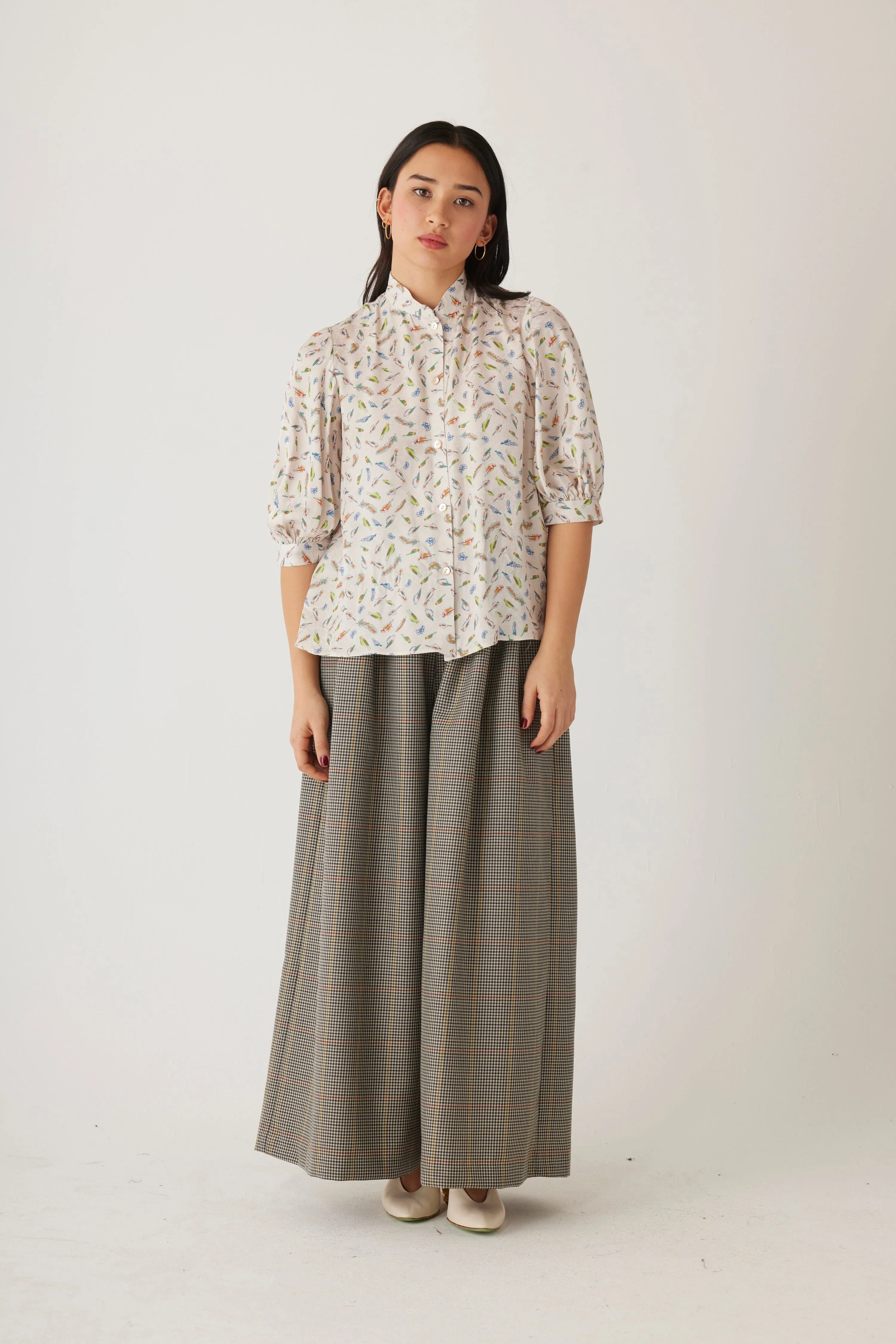 Livia Blouse in Bird Print