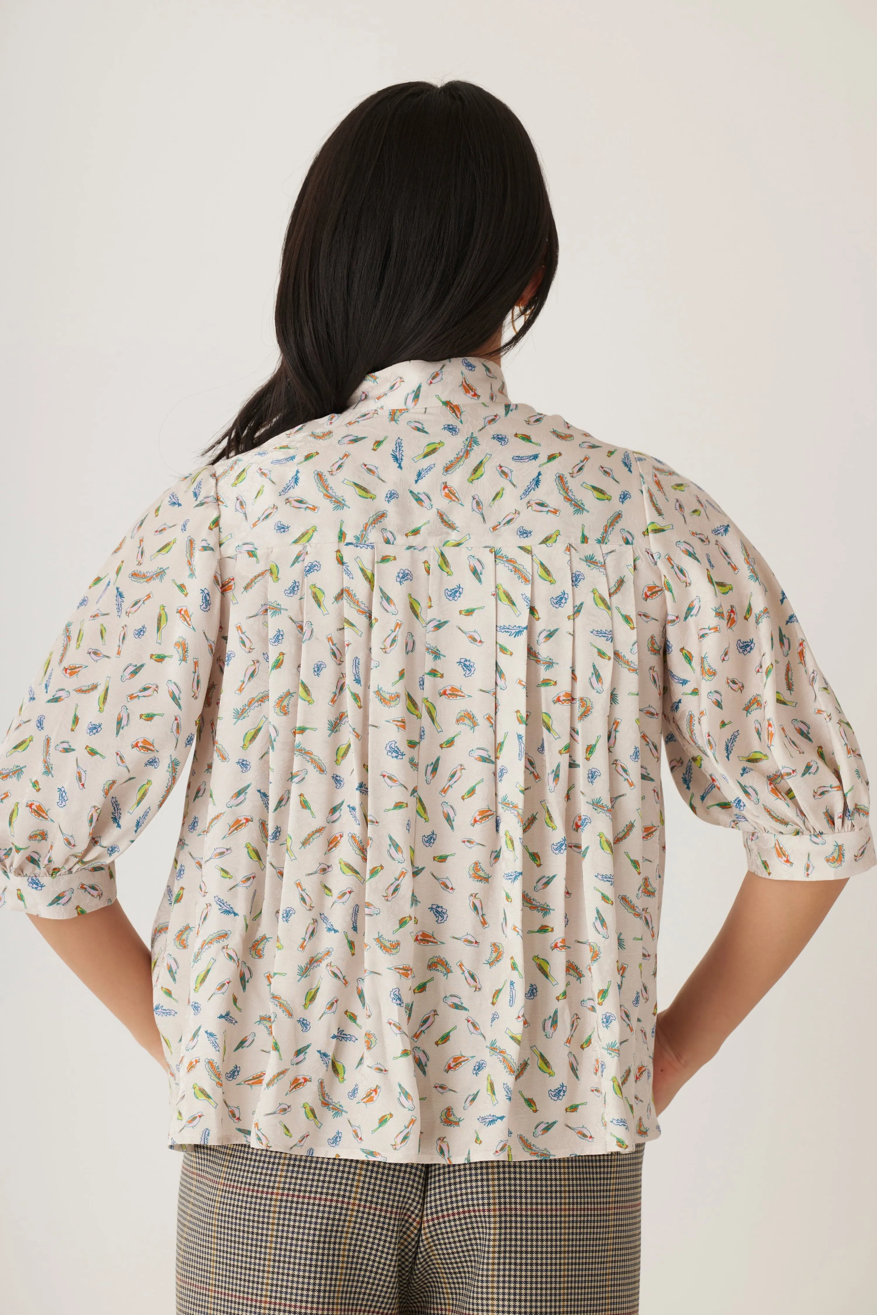 Livia Blouse in Bird Print