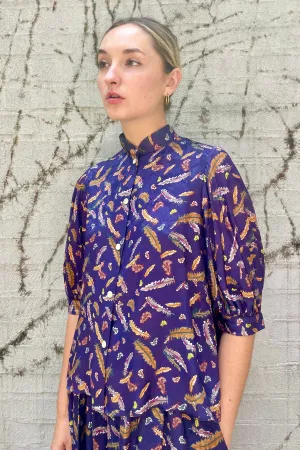 Livia Blouse in Feather Print