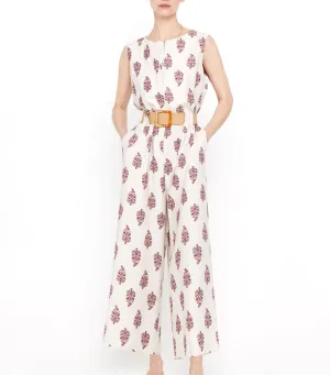 Long Jumpsuit with Belt Multicolor