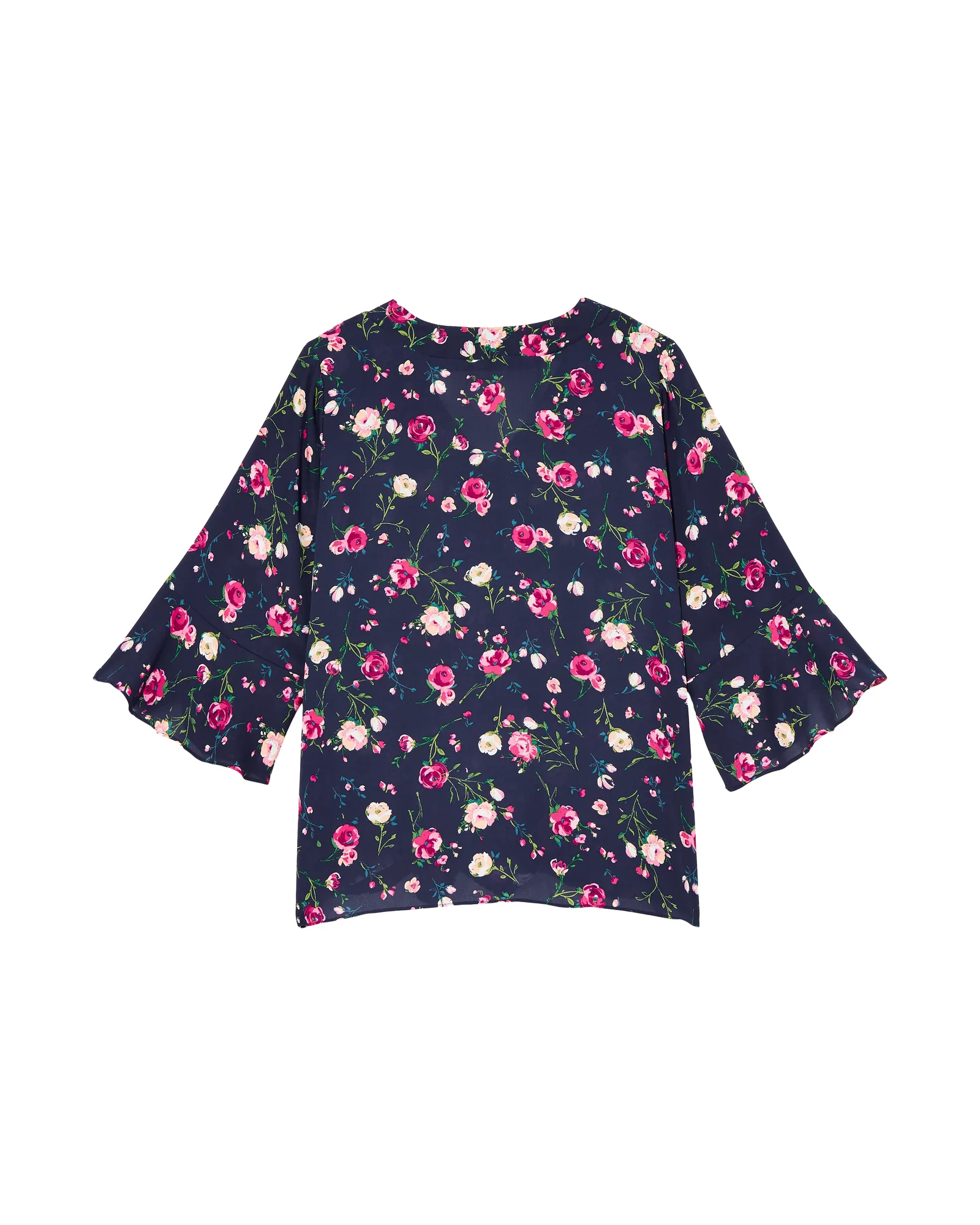 Magnolia Blouse | Navy / Pink