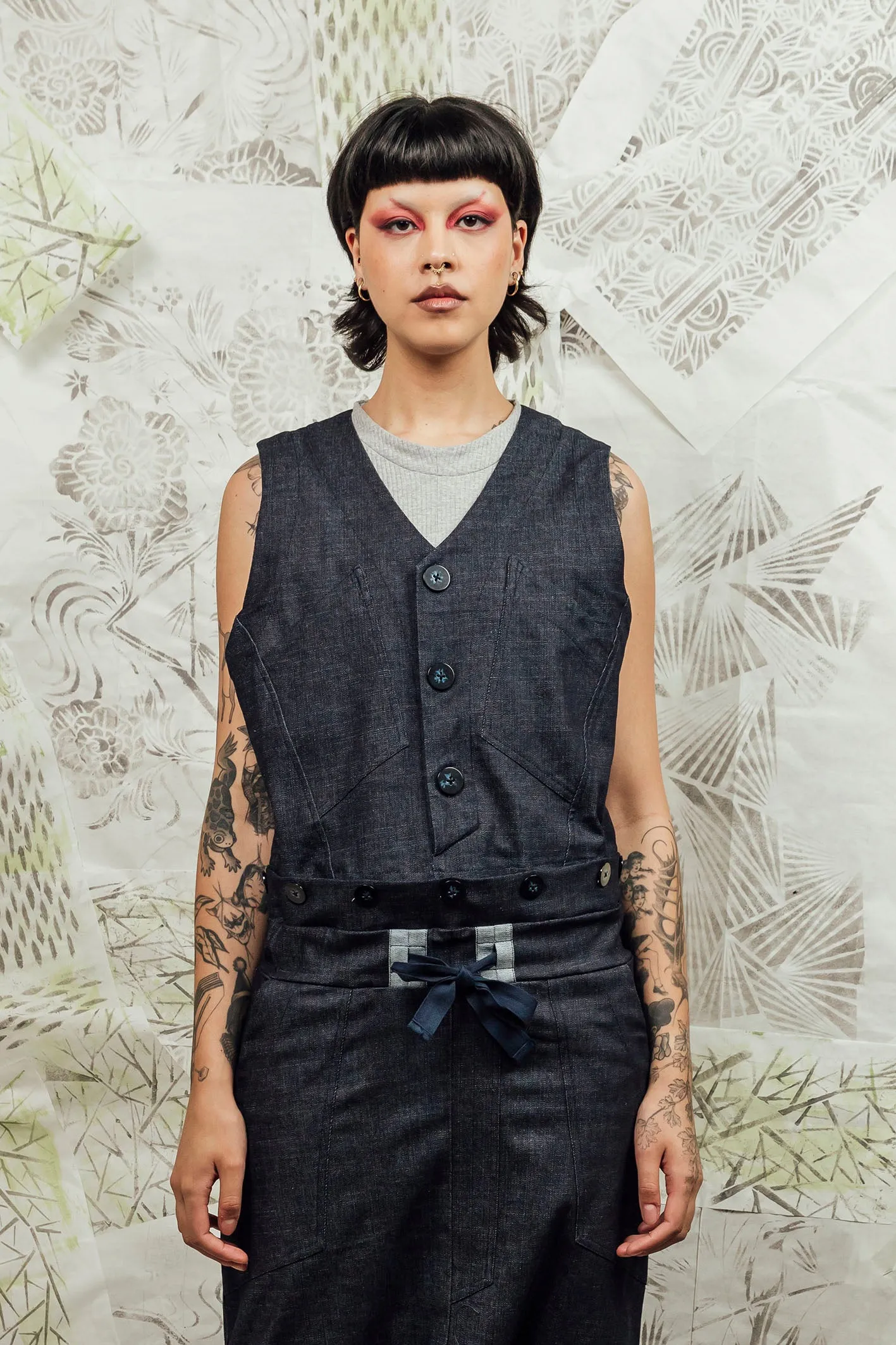 MAKOTO JUMPSUIT TOP - DENIM