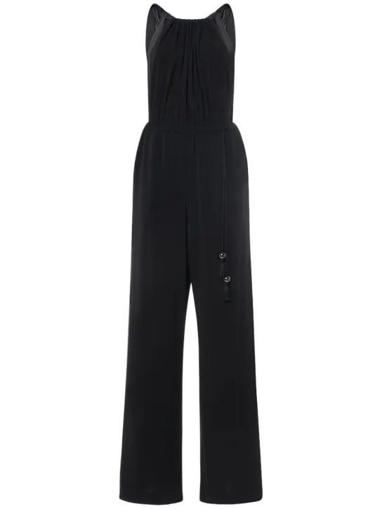 Max Mara   Stretch viscose jersey long jumpsuit 