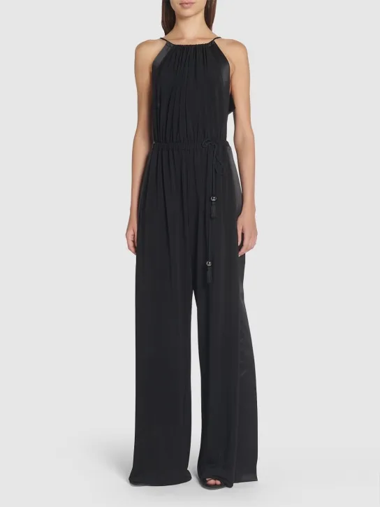 Max Mara   Stretch viscose jersey long jumpsuit 