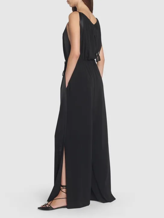 Max Mara   Stretch viscose jersey long jumpsuit 