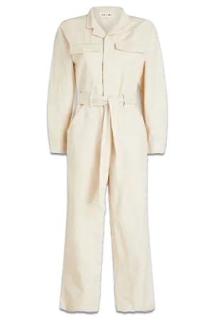 Mel Slub Cotton And Linen-Blend Twill Jumpsuit